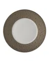 Bernardaud Ecume Platinum Dinner Plate In White, Platinum