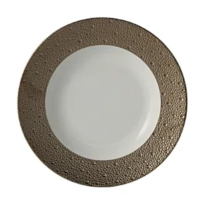 Bernardaud Ecume Platinum Rim Soup Bowl In White, Platinum