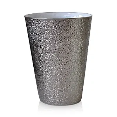Bernardaud Ecume Platinum Vase In Gray