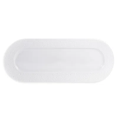 Bernardaud Ecume Porcelain Oblong Platter In White