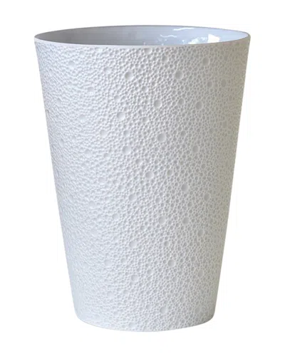 Bernardaud Ecume White Vase In Gray