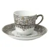 Bernardaud Eden Platinum Coffee Cup In White/platinum