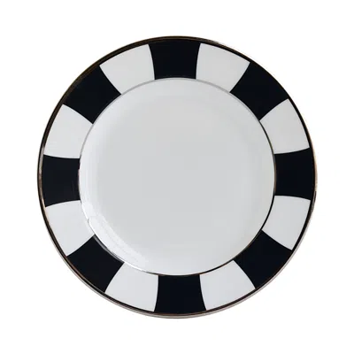 Bernardaud Galerie Royale Bleu Nuit Bread & Butter Plate In White/blue