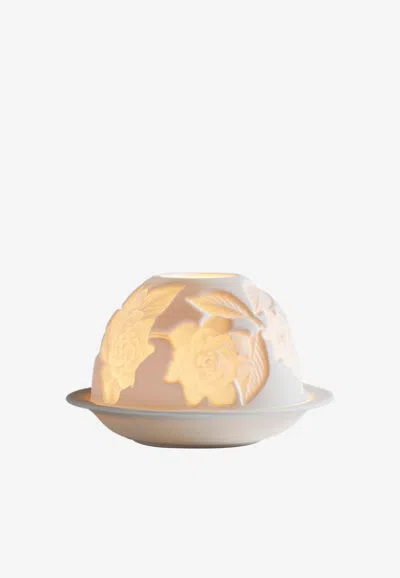 Bernardaud Gardenia Blossoms Votive Candle In White