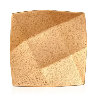 Bernardaud Gouttes Cavana Tray In Gold