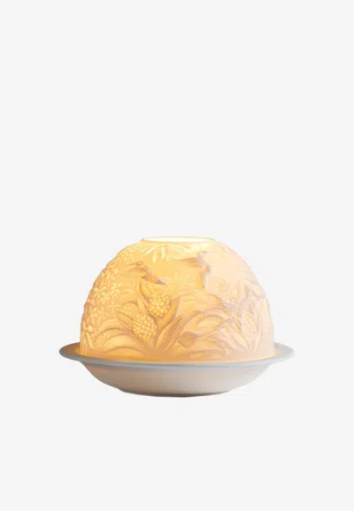 Bernardaud Hummingbirds Votivelight In Bisque Porcelain In Beige
