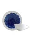 Bernardaud In Bloom Coffee Cup And Saucer In Blue