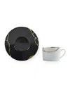 Bernardaud Kintsugi Charbon Tea Saucer In Black/gold