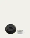 Bernardaud Kintsugi Charbon Tea Saucer Only In Black/gold