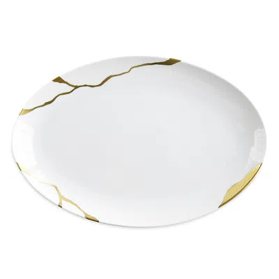 Bernardaud Kintsugi Oval Platter In White