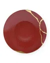 Bernardaud Kintsugi Rouge Emperor Coupe Salad Plate In Red