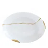 Bernardaud Kintsugi-sarkis 24k Gold Deep Oval Platter In White/gold