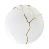 Bernardaud Kintsugi-sarkis 24k Gold Deep Round Dish In White/gold