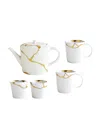 Shop Bernardaud Kintsugi Tea Gift Set In Gold