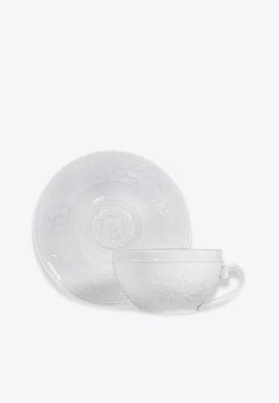 Bernardaud Louvre Breakfast Cup And Saucer In White