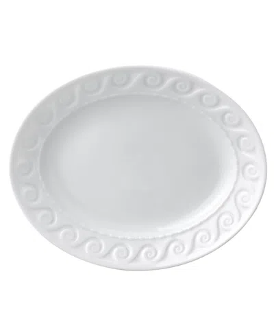 Bernardaud Louvre Relish Tray, 8" X 6 1/2" In White