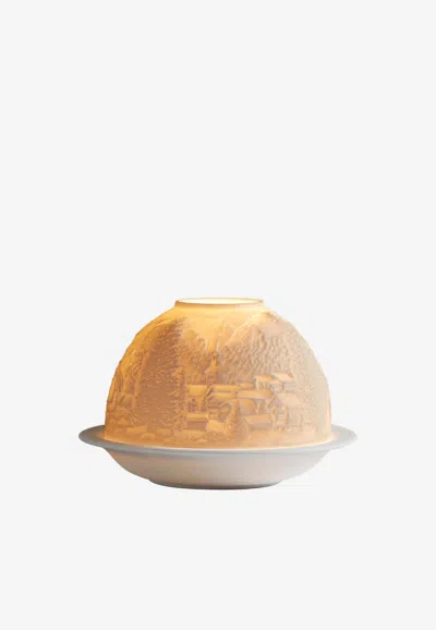 Bernardaud Mountain Votive Candle In Brown