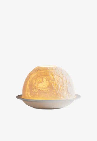 Bernardaud Nativity Votivelight In Bisque Porcelain In Beige
