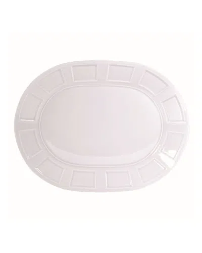 Bernardaud Naxos Oval Platter, 13" In White