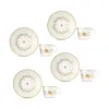 Bernardaud Noel 4 Piece Coffee Cups & Servers, Service For 2