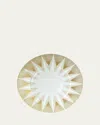 Bernardaud Noel Etoile Service Plate In White/gold