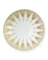 Bernardaud Noel Etoile Service Plate In White/gold