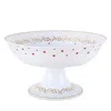 Bernardaud Noel Footed Cake Plate In White