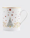 Bernardaud Noel Mug In White/gold