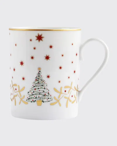 Bernardaud Noel Mug In White/gold