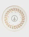 Bernardaud Noel Blanc Salad Plate In White/gold