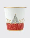 Bernardaud Noel Tumbler With Scented Candle In White/red
