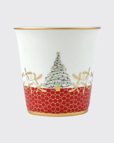 Bernardaud Noel Tumbler With Scented Candle In White