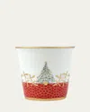 Bernardaud Noel Tumbler With Scented Candle In White/red