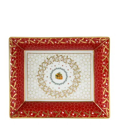 Bernardaud Noël Valet Tray In Red