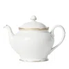 Bernardaud Pompadour Large Teapot In White/gold