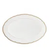 Bernardaud Pompadour Oval 13 Platter In White/gold