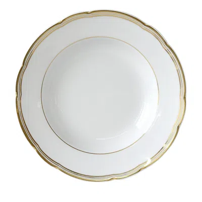 Bernardaud Pompadour Rim Soup Plate In Green