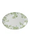 Bernardaud Porcelain Albertine Oval Platter In Green