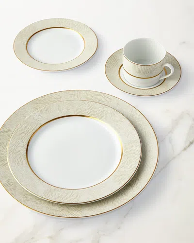 Bernardaud Sauvage White Dinner Plate In Gold/white