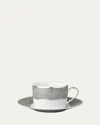 Bernardaud Sauvage Saucer In White/silver