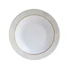 Bernardaud Sauvage White Deep Round Dish In Gold/white