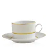 Bernardaud Sauvage White Tea Cup In Gold/white