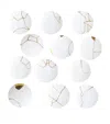 Bernardaud Set Of 12 Kintsugi Dinner Plates In Gold