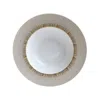 Bernardaud Sol Rim Soup Plate In Gold/white