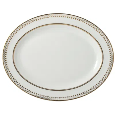 Bernardaud Soleil Levant Oval Platter, 15 In White/gold