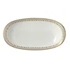 Bernardaud Soleil Levant Relish Dish In White/gold