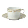 Bernardaud Soleil Levant Tea Cup In White/gold