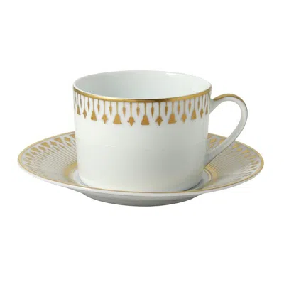 Bernardaud Soleil Levant Tea Cup In White/gold