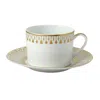 Bernardaud Soleil Levant Tea Saucer In White/gold