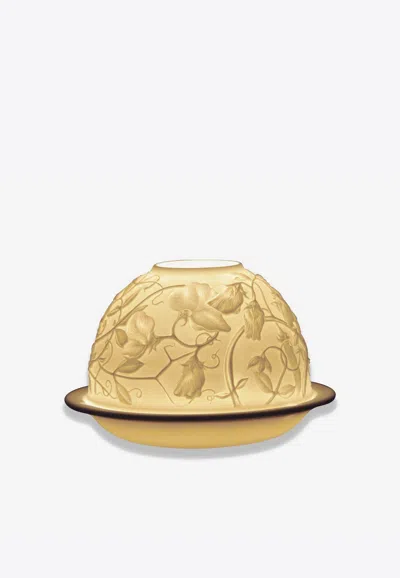 Bernardaud Sweet Peas Lithophane Motivelights In Bisque Porcelain In Gold